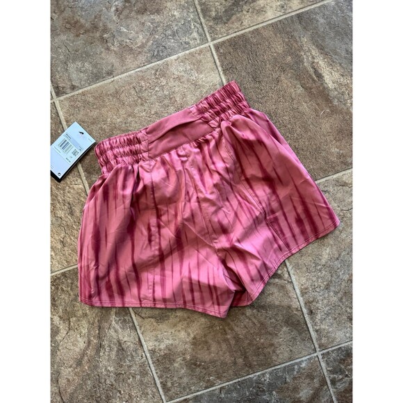 Nike One Dri-FIT High-Waisted Brief-Lined Printed Shorts Canyon Pink Size Small - Picture 9 of 12